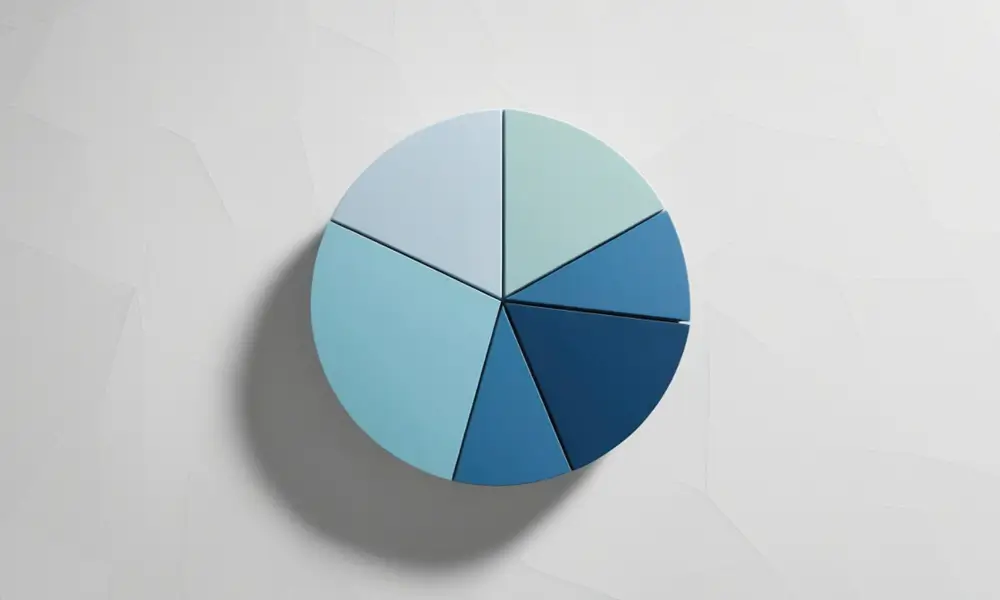 Gráfico mostrando a porcentagem de contribuição de cada parceiro no orçamento doméstico.